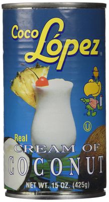 Coco Lopez - Real Cream of Coconut - Metal 15 Ounce Can - Original Fresh Authentic Coconut Cream (6 Pack)