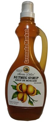 Nutmeg Syrup (Sirop de Muscade) Product of Grenada, Caribbean.