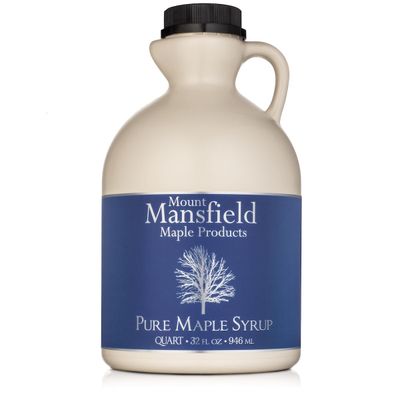 Mansfield Maple Pure Vermont Maple Syrup in Plastic Jug Grade A Golden Delicate, Quart)