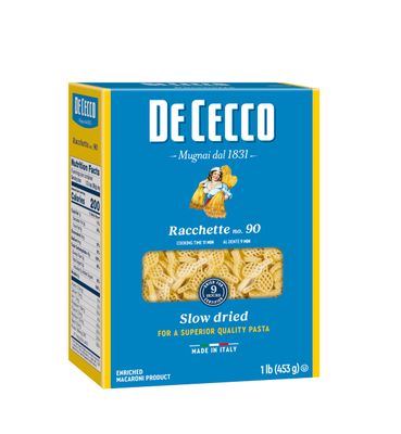 De Cecco Semolina Pasta, Racchette No.90, 1 Pound (Pack of 5)