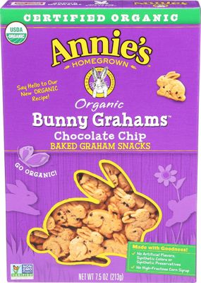 Annie&#39;s Homegrown, Chocolate Chip Bunny Grahams, 7.5 oz
