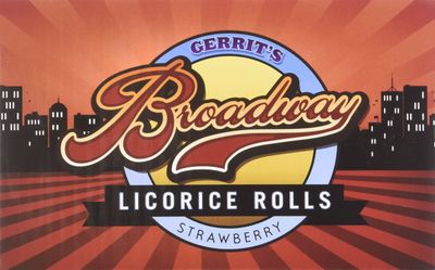 Gerrit's Broadway Licorice Rolls Strawberry 24 Count