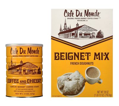 Cafe Du Monde Coffee And Beignet Mix Set - One Can Of Cafe Du Monde Coffee And Chicory And One Box of Beignet Mix