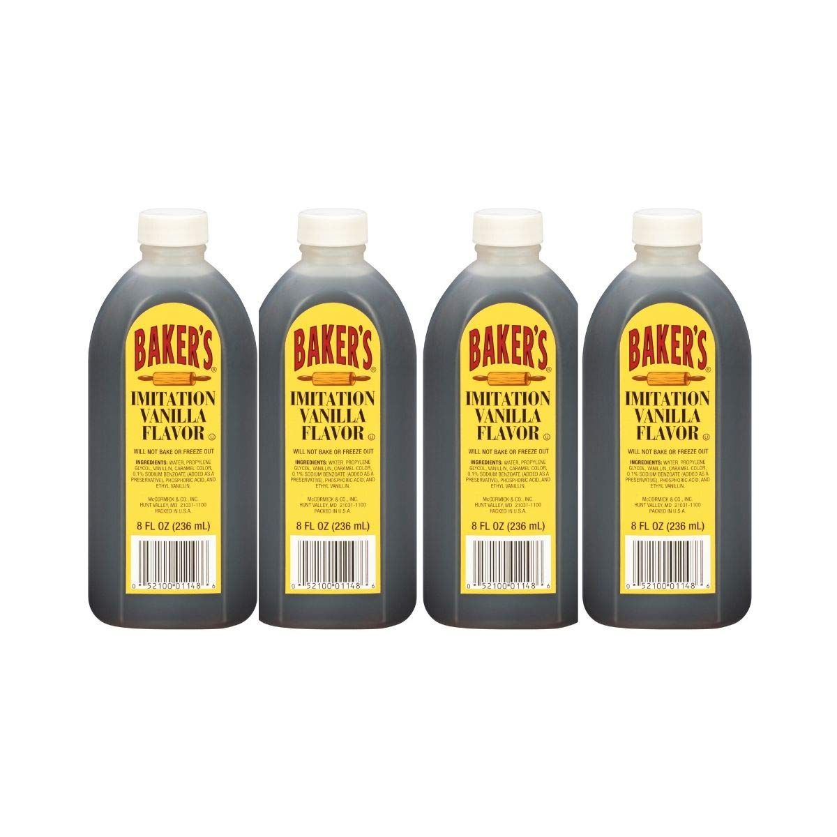 Baker&#39;s Imitation Vanilla Extract (7.62 oz / 4-Pack)