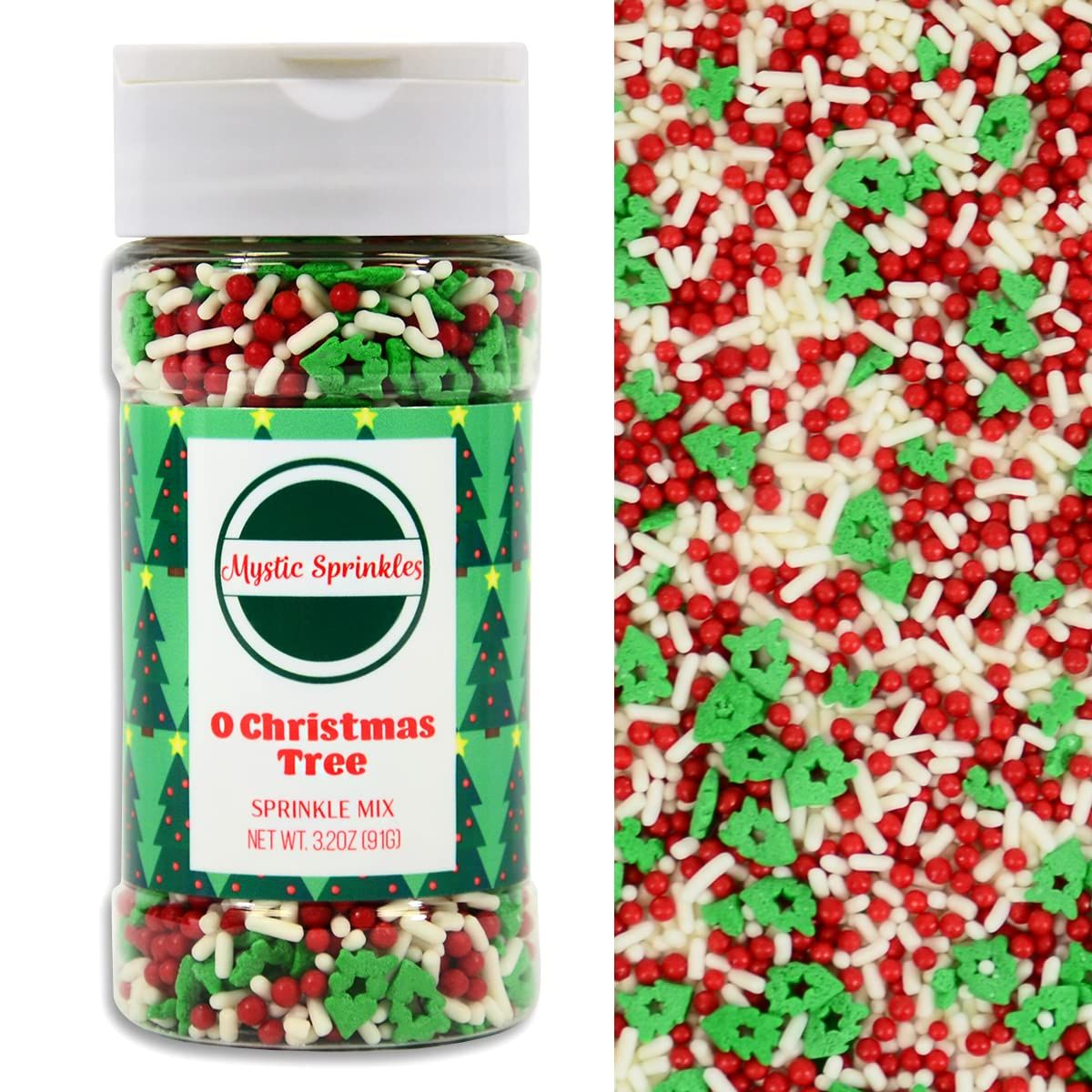 Mystic Sprinkles Christmas Holiday Jimmy Sprinkle Mixes (O Christmas Tree 3.2oz)
