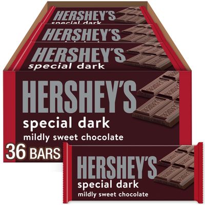 HERSHEY&#39;S SPECIAL DARK Mildly Sweet Chocolate Candy Bars, 1.45 oz (36 Count)