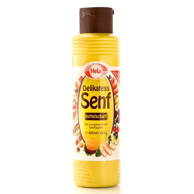 Hela Delikatess Mittelscharf ( Medium Hot ) Mustard - 300 Mililiter