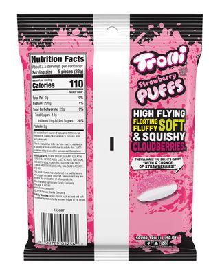 Trolli, Strawberry Puffs, Gummi Candy, 4.25 Ounce