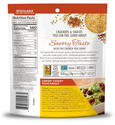 Crunchmaster Multi-Seed Crackers, Roasted Garlic, 4.5 oz.