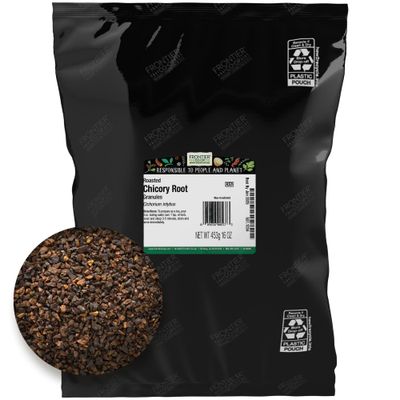 Frontier Co-op Roasted Chicory Root Granules 1lb - Chicory Root Coffee Substitute Alternative