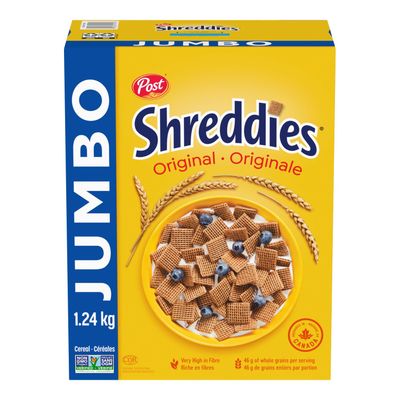 Post Jumbo Shreddies Cereal, 1.24kg/43.73oz {Imported from Canada}