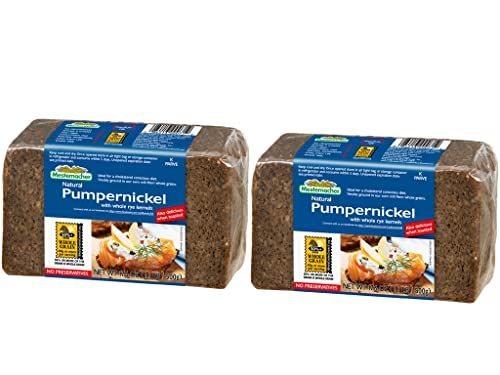Mestemacher Whole Grain Bread (Pumpernickel, 17.6 oz, pack of 2)