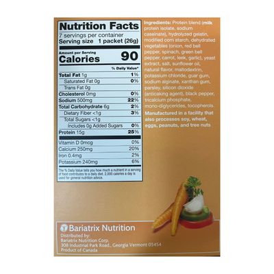 PROTIFIT - High Protein Soup Mix, 15g Protein, Low Calorie, Low Sugar, Low Fat, Low Carb, Ideal Protein Compatible, 7 Servings Per Box (1 Pack, Cream of Vegetable)