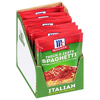 McCormick Thick &amp; Zesty Spaghetti Sauce Mix, 1.37 oz (Pack of 12)