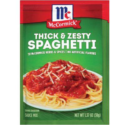 McCormick Thick &amp; Zesty Spaghetti Sauce Mix, 1.37 oz (Pack of 12)