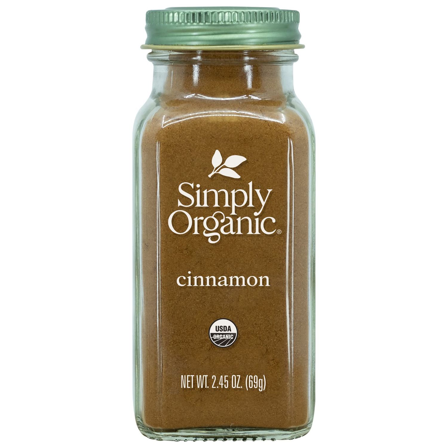 Simply Organic Ground Cinnamon, 2.45 Ounce Bottle, Gourmet Quality Cinnamon, Full Balanced Spicy Flavor, Kosher