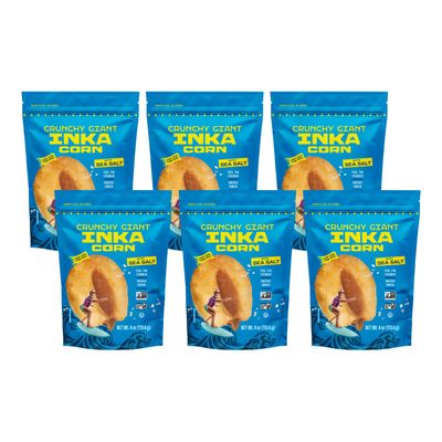 Inka Corn Nuts, Gluten Free Roasted Giant Corn, Original Flavor, 4 Ounce (Pack of 6)