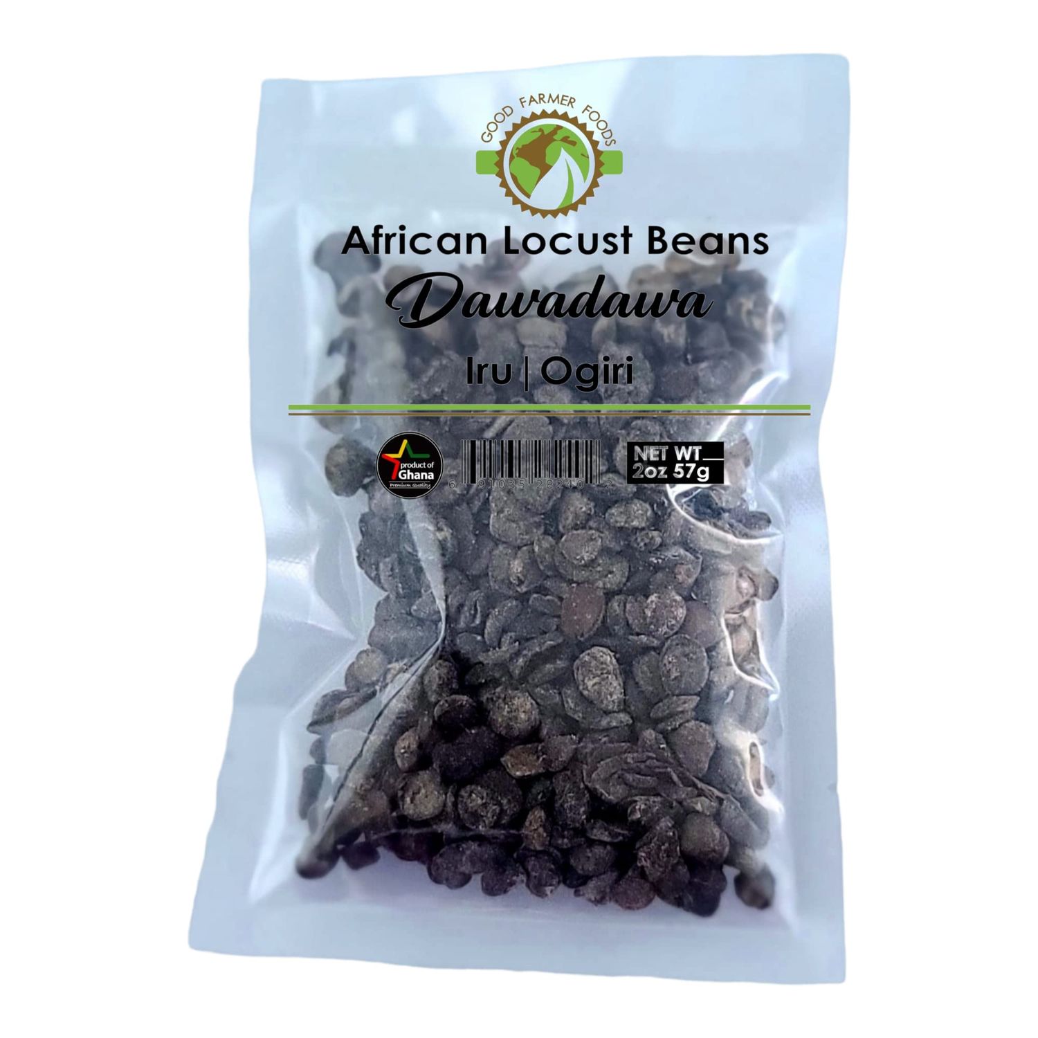 Good Farmer Foods Dawadawa African Locust Beans Dried loose| Dawadawa | Iru | Ogiri | 2oz
