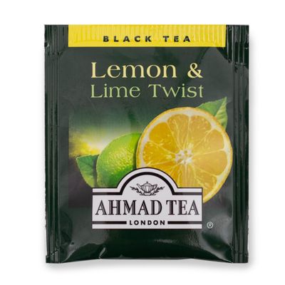 Ahmad Tea Black Tea, Lemon &amp; Lime Twist Teabags, 20 ct (Pack of 1) - Caffeinated &amp; Sugar-Free