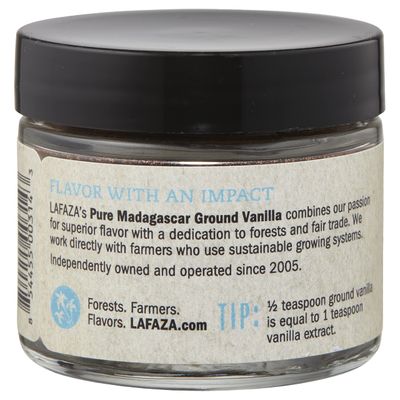 Lafaza All Natural Madagascar Bourbon Pure Ground Vanilla Bean Powder, 1oz