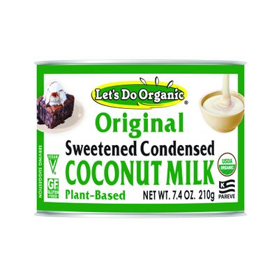 Lets Do Organic Sweetened Condensed Coconut Milk - Vegan Condensed Milk Canned, Coconut Condensed Milk Canned Sweetened - 7.4 oz (Pack of 6)