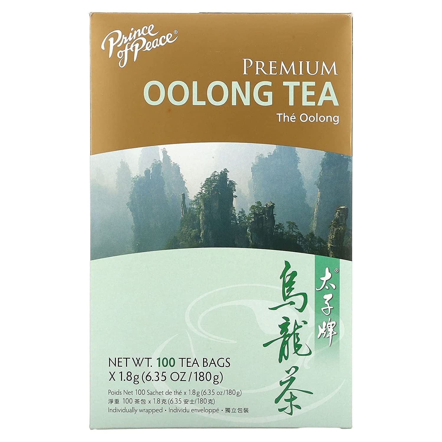 Prince of Peace Organic Oolong Tea - 100 Tea Bags (Pack of 3)