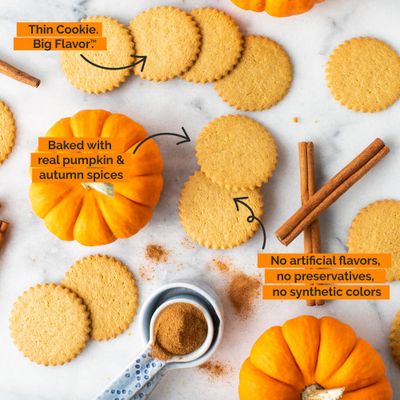 Dewey's Bakery Pumpkin Spice Moravian Style Thin Cookies | Seasonal Flavor | No Artificial Flavors, Synthetic Colors or Preservatives | Baked in Small Batches | 9oz (Pack of 1)