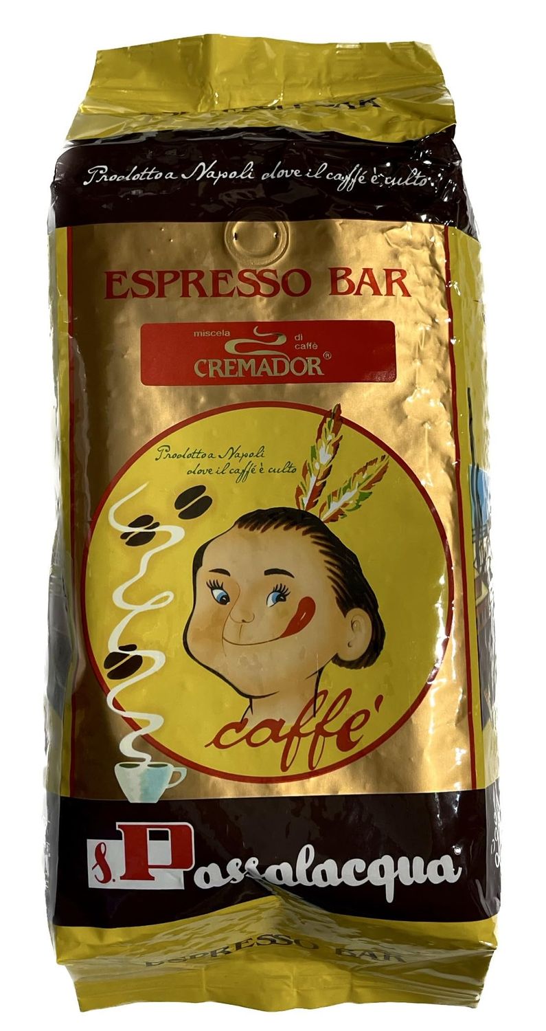 Passalacqua Cremador Whole Bean - 70% Arabica Premium Medium/Dark Roast (1kg / 2.2lbs)