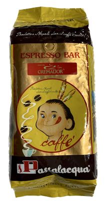Passalacqua Cremador Whole Bean - 70% Arabica Premium Medium/Dark Roast (1kg / 2.2lbs)