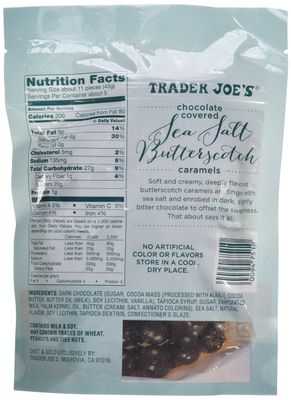 Trader Joe's Chocolate Covered Sea Salt Butterscotch Caramels 7oz