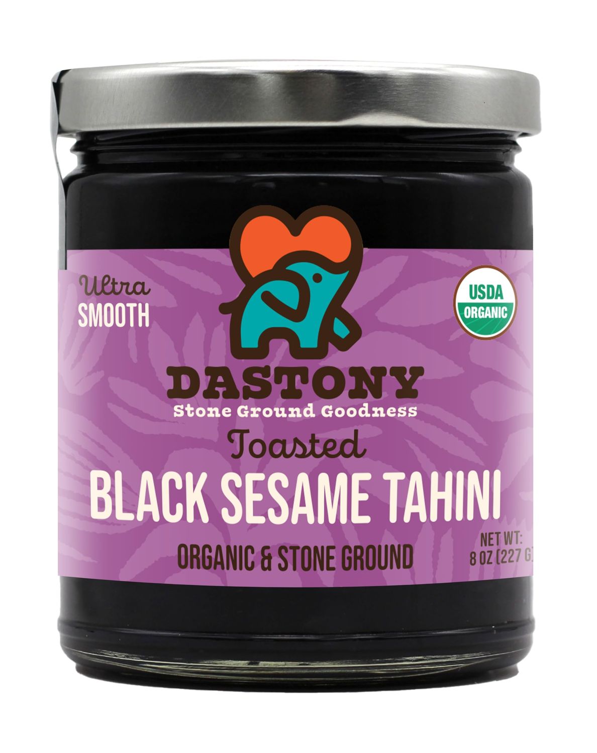 Dastony Organic Raw Black Sesame Butter, 8 oz | Only One Ingredient | Vegan, Paleo and Keto Friendly, Non GMO, Gluten-free - Pack of 1