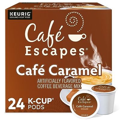 Caf Escapes Caf Caramel, Keurig Single-Serve K-Cup Pods, 24 Count