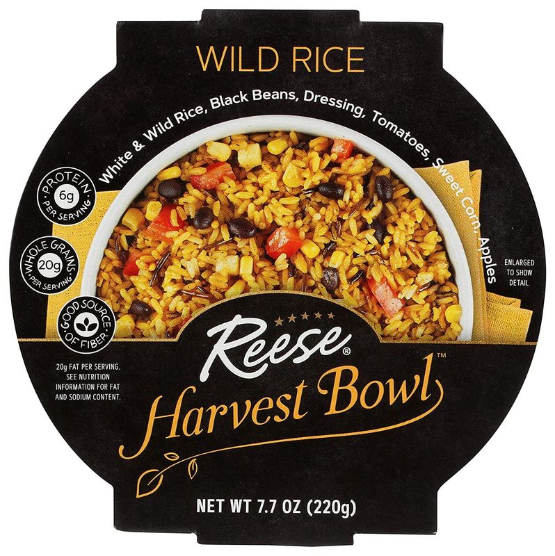 Reese Wild Rice Harvest Bowl | Black Beans, Tomatoes, Corn | High in Fiber &amp; Protein (Pack of 8)