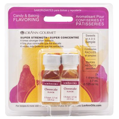 Lorann Oils Candy and Baking Flavoring Bottle (2 /Pack), .125 Ounce, Cheesecake