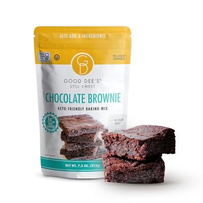 Good Dee&#39;s Chocolate Brownie Mix | Keto Baking Mix | Sugar-Free, Gluten-Free, Grain-Free, Nut-Free, Soy-Free &amp; Low Carb Baking Mix | Diabetic, Atkins &amp; WW Friendly (Pack of 1)