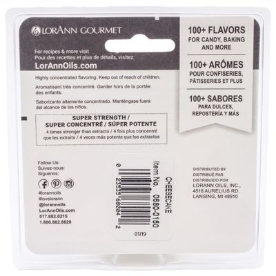 Lorann Oils Candy and Baking Flavoring Bottle (2 /Pack), .125 Ounce, Cheesecake