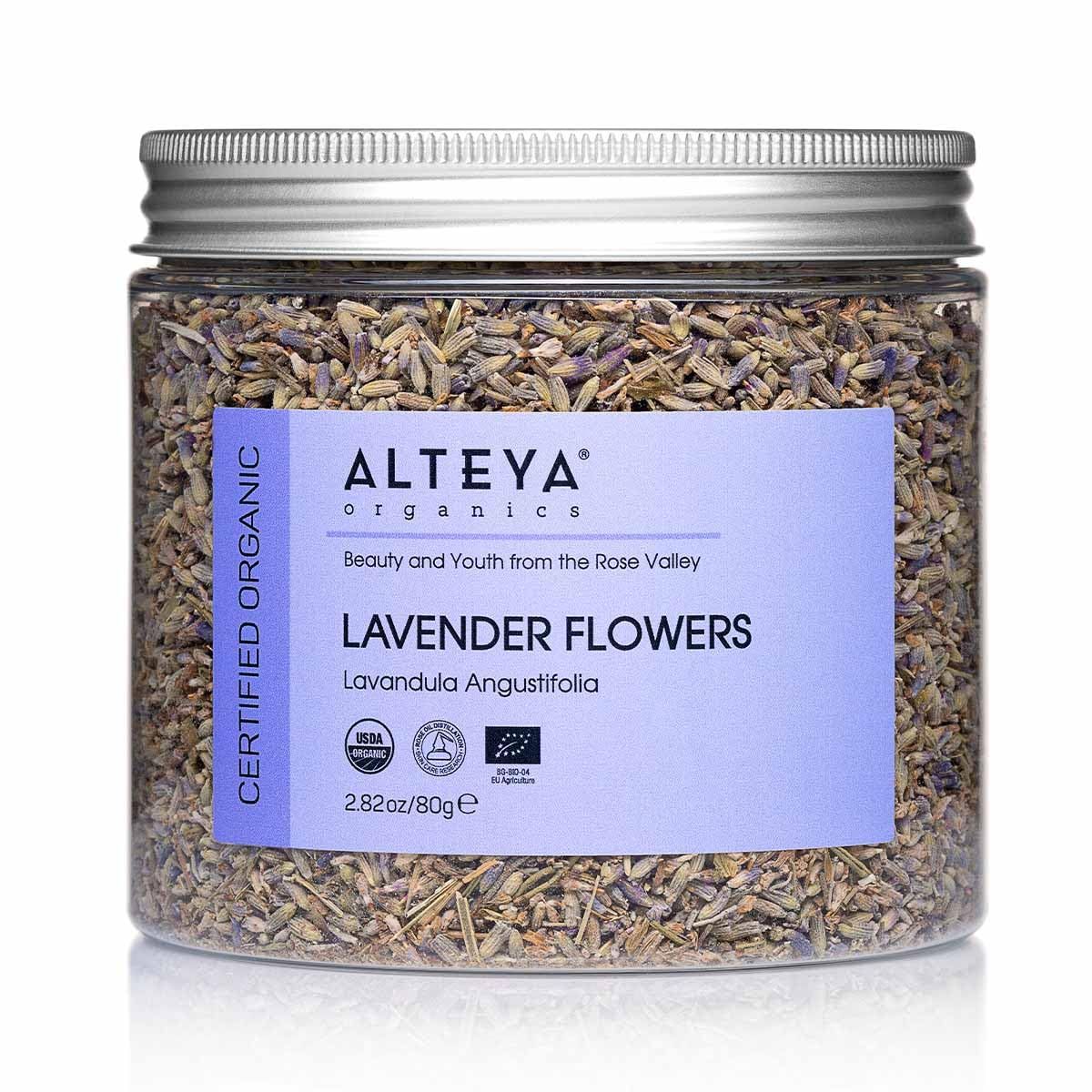 Alteya Organics Lavender Buds USDA Certified Organic Herbal Tea, 2.82 Fl Oz/80 gr Lavandula Angustifolia