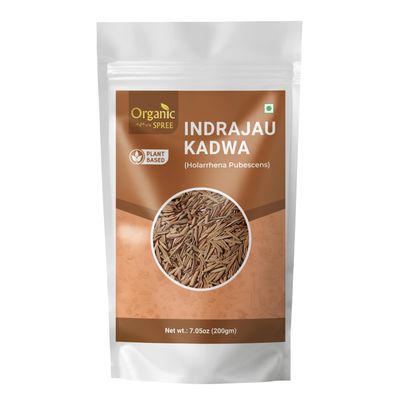 Organic Spree Indrajau Kadwa 200gm (7.05oz) Holarrhena Pubescens Pure and Natural Kutaja