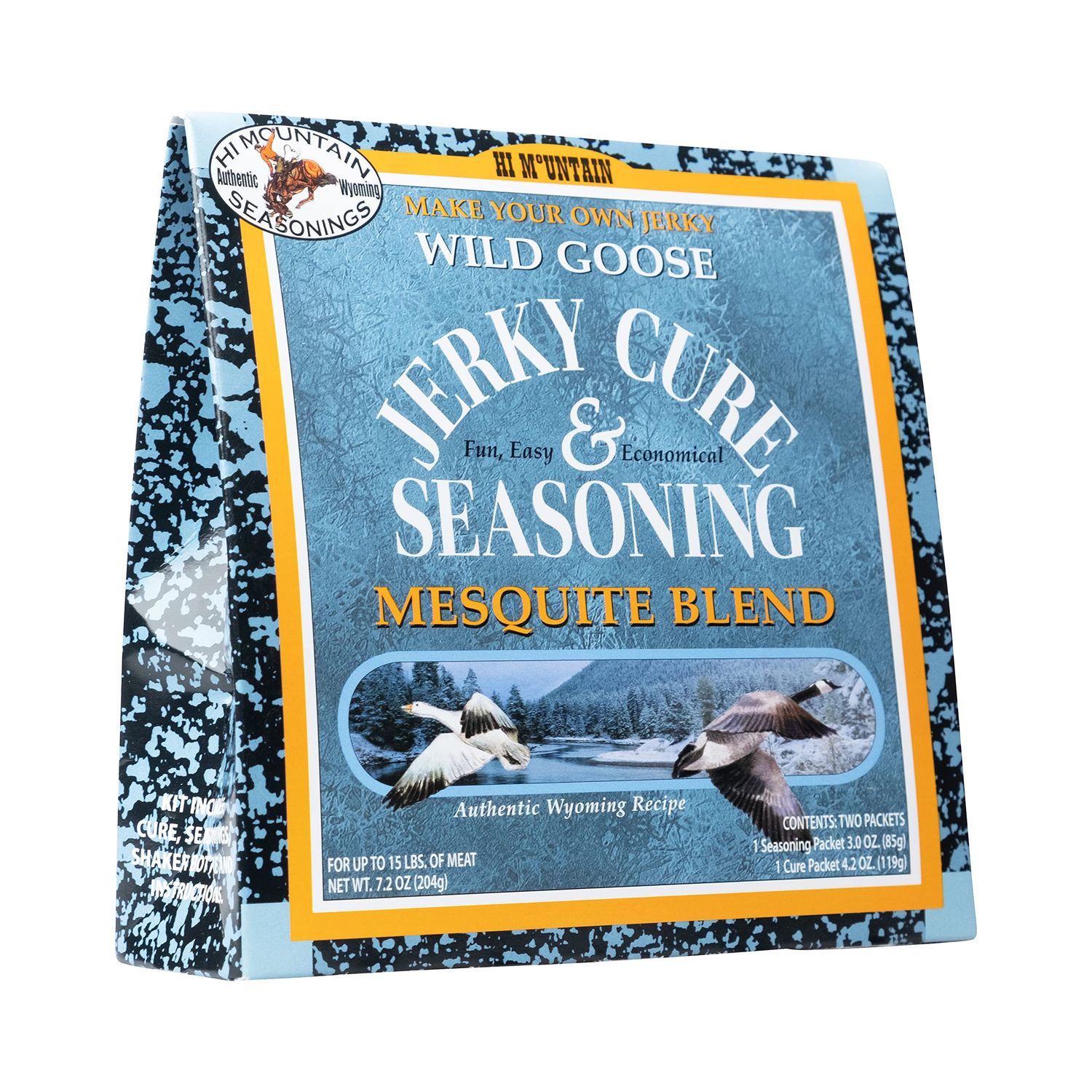 Hi Mountain Jerky Seasoning and Cure Kit | GOOSE MISQUITE BLEND | Create Savory Homemade Beef Jerky | Great for Turkey, Chicken, &amp; Ducks too | Mix will Season up to 15lbs. of Meat (1 Box)