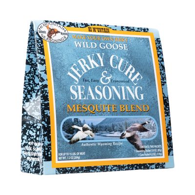 Hi Mountain Jerky Seasoning and Cure Kit | GOOSE MISQUITE BLEND | Create Savory Homemade Beef Jerky | Great for Turkey, Chicken, &amp; Ducks too | Mix will Season up to 15lbs. of Meat (1 Box)