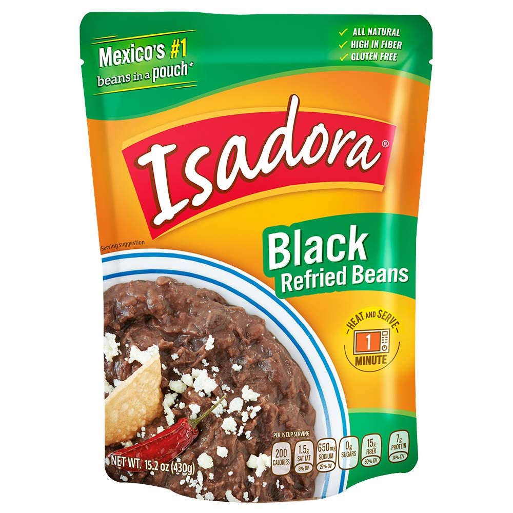 Isadora Black Refried Beans, 15.2-Ounce (Pack of 8)