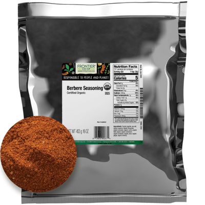 Frontier Co-op Berbere Seasoning, 1lb Bulk Bag, Organic &amp; Natural Berbere Spice Blend - Premium Spicy Seasoning for Ethiopian Food &amp; More, Kosher