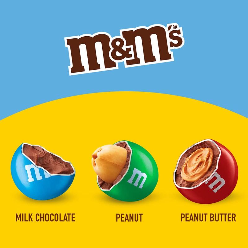 M&amp;M'S Peanut, Peanut Butter &amp; Milk Chocolate Variety Pack Full Size Milk Chocolate Candy Assortment, 30.58 oz 18 ct