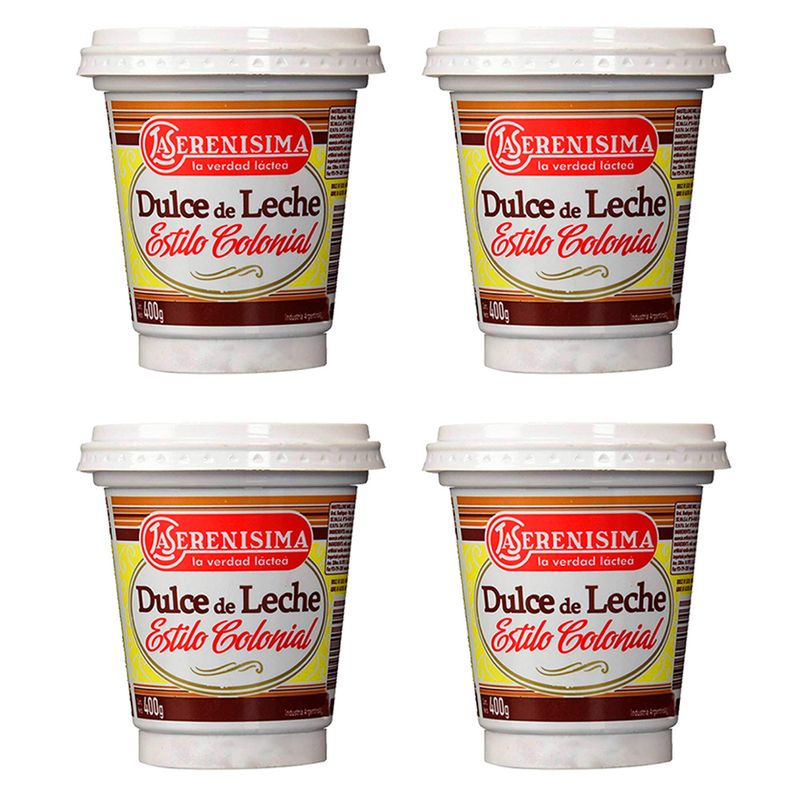 4 La Serenisima Dulce De Leche , Milk Caramel, 400 G-14.10 Oz From Argentima