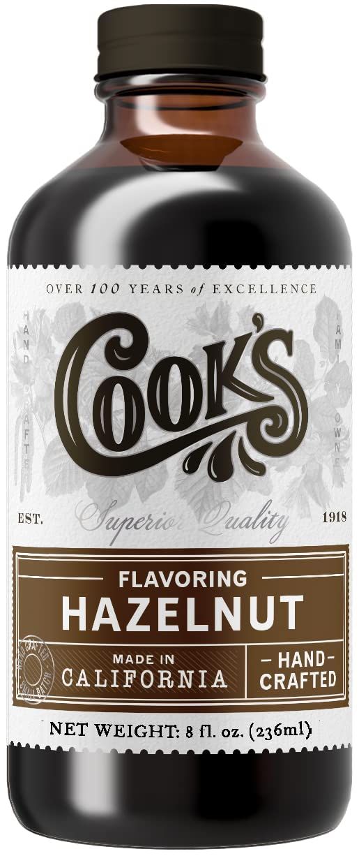 Cook&#39;s, Pure Hazelnut Flavor, Perfect for Baking and Cooking, Certified Kosher, Gluten Free, Allergen Free, Vegan, 8 oz