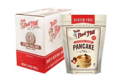 Bobs Red Mill Gluten Free Pancake &amp; Waffle Mix, 1.5 Pound (Pack of 4) - Whole Grain, Makes 34 Pancakes per Bag
