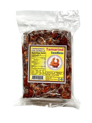 Mexart Tamarind Wet Seedless BlockSlab 14oz (400g) All Natural No added sugar Vegan Gluten Free Seedless, Pulpa de Tamarindo Natural Sin Semilla, 14 oz, 14 Ounce (Pack of 1)