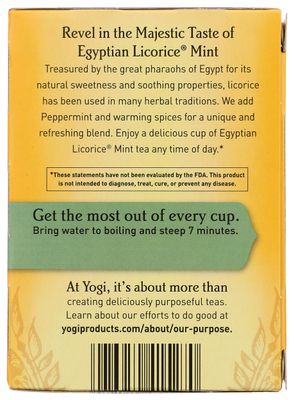 Yogi Tea, Egyptian Licorice Mint, 16 Count