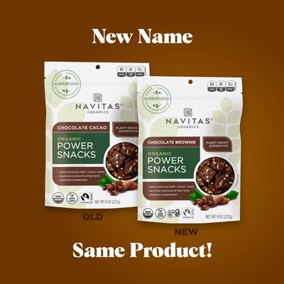 Navitas Organics Superfood Power Snacks, Chocolate Cacao, 8oz. Bag - Organic, Non-Gmo, Gluten-Free