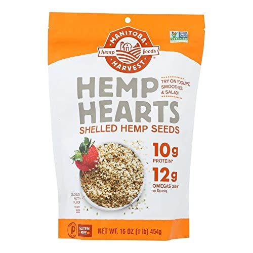 Manitoba Harvest Hemp Hearts Raw Shelled Hemp Seeds, 1lb; with 10g Protein &amp; 12g Omegas per Serving, Non-GMO, Gluten Free - Packaging May Vary